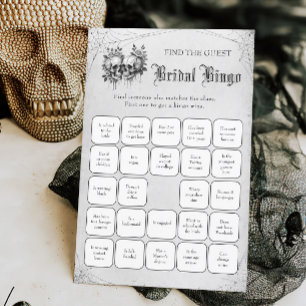 Skull Halloween Find the Guest Bridal Bingo Game