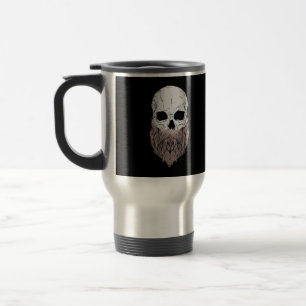 Skull Halloween for Bearded Skulls Lover Travel Mug