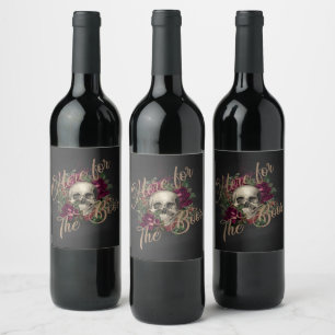 Skull Halloween, Halloween party, Gothic Halloween Wine Label