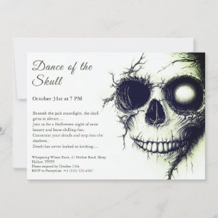 Skull Halloween Invitation – Dark & Spooky Party 
