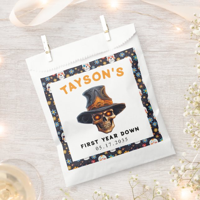 Skull Halloween Kids Costume Party – Cute & Spooky Favour Bags (Clipped)