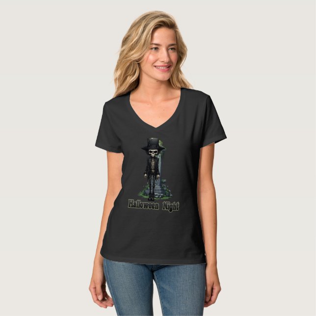Skull Halloween Night T-Shirt (Front Full)