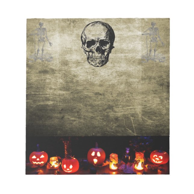 Skull Halloween Notepad (Front)