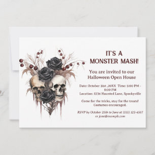 Skull Halloween Open House Invitation