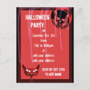 Skull halloween party invitation