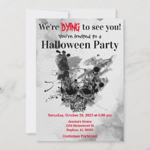 Skull Halloween Party Invitation