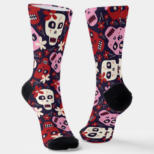 Skull Halloween Socks
