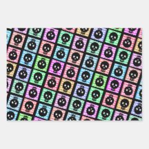 Skull Halloween Wrapping Paper Set 