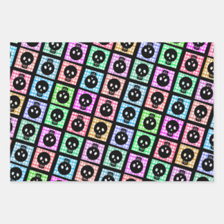 Skull Halloween Wrapping Paper Set 