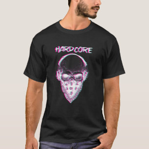 Skull Hardcore Glitch I Trippy Edm Festival Clothi T-Shirt