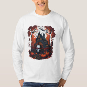 Skull Haunted House Men's T-Shirt