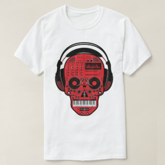 SKULL HEAD DJ PRODUCER TEE SHIRT