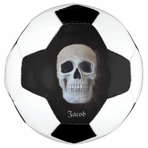 Skull Head Gothic Black And White Trendy Art Football