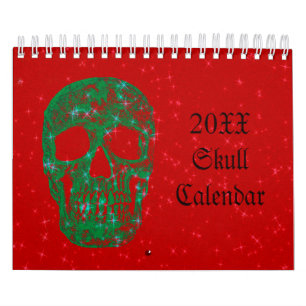 Skull Head Gothic Girly Fun Trendy Art 2024 Calendar