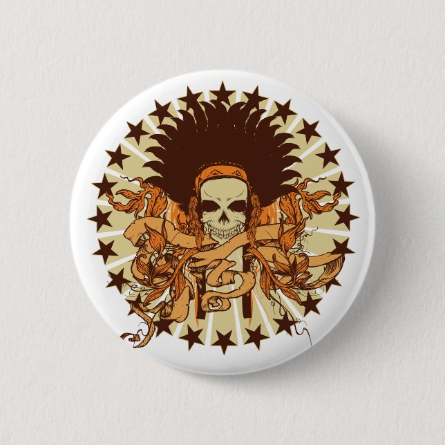 Skull Headdress 2 Button (Front)