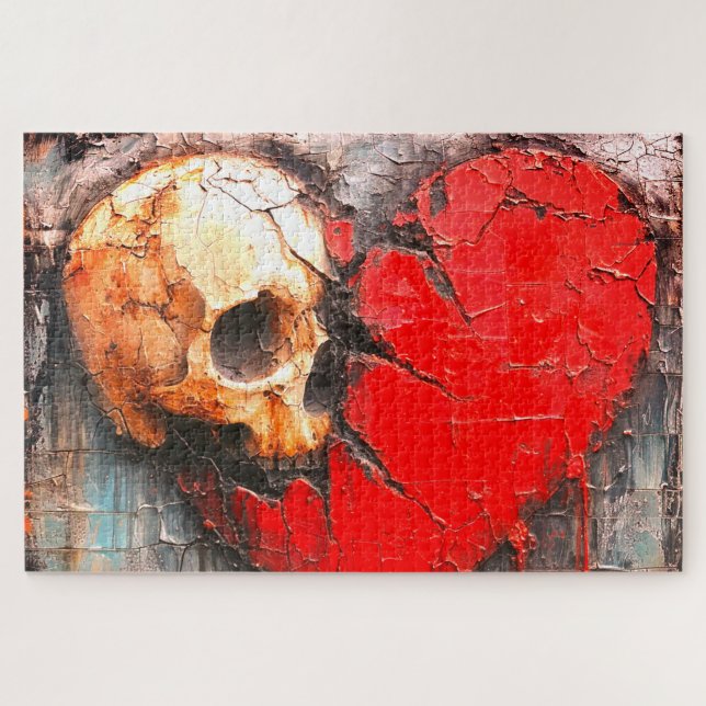 Skull Heart Jigsaw Puzzle (Horizontal)