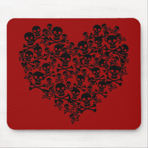 Skull Heart Mouse Mat