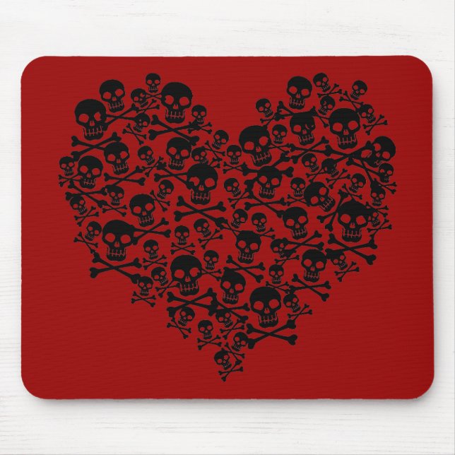 Skull Heart Mouse Mat (Front)