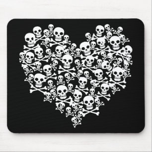 Skull Heart Mouse Mat