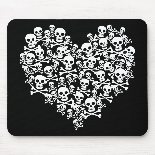 Skull Heart Mouse Mat (Front)