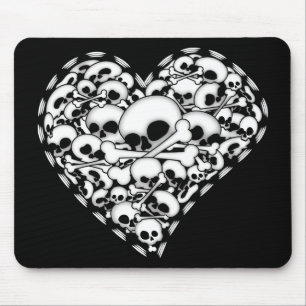 Skull Heart Mouse Mat