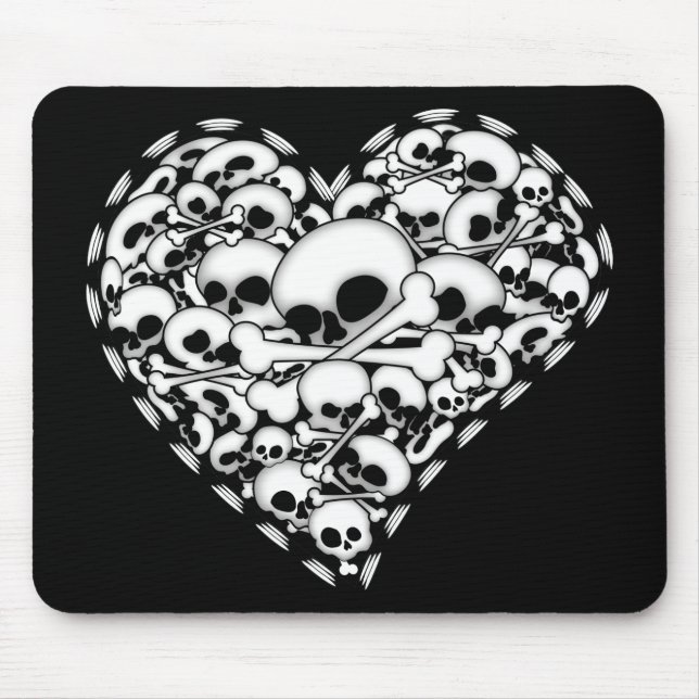 Skull Heart Mouse Mat (Front)