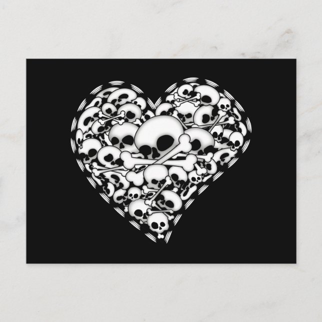 Skull Heart Postcard (Front)