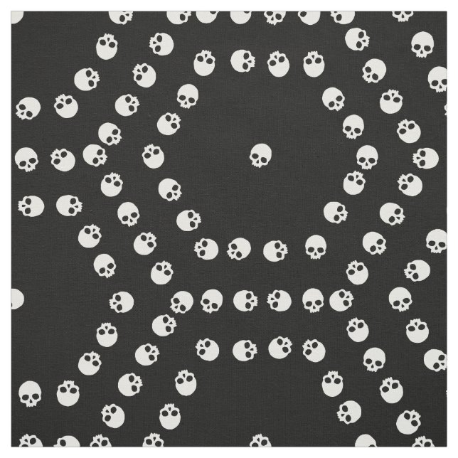 Skull Hexagon Pattern Fabric (Swatch)