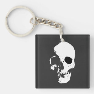 Skull, Human, Head Key Ring