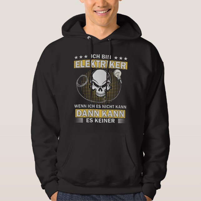 Skull I Am Electrician Hoodie (Front)