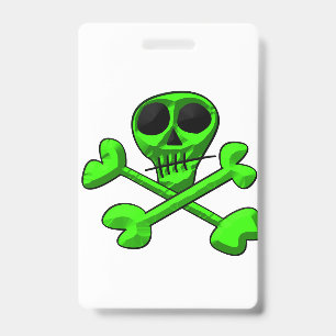 skull ID badge