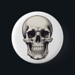 Skull Illustration 6 Cm Round Badge<br><div class="desc">Fantasy Rock Punk Heavy Metal Art - Skull Skeleton - Digital Fantasy Art</div>