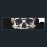Skull Illustration Bumper Sticker<br><div class="desc">Fantasy Rock Punk Heavy Metal Art - Skull Skeleton - Digital Fantasy Art</div>