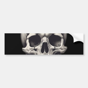 Skull Illustration Bumper Sticker