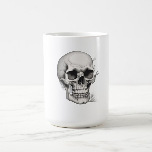 Skull Illustration Coffee Mug (Center)