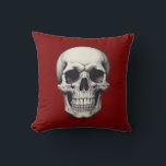 Skull Illustration Cushion<br><div class="desc">Fantasy Rock Punk Heavy Metal Art - Skull Skeleton - Digital Fantasy Art</div>