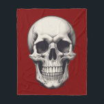 Skull Illustration Fleece Blanket<br><div class="desc">Fantasy Rock Punk Heavy Metal Art - Skull Skeleton - Digital Fantasy Art</div>