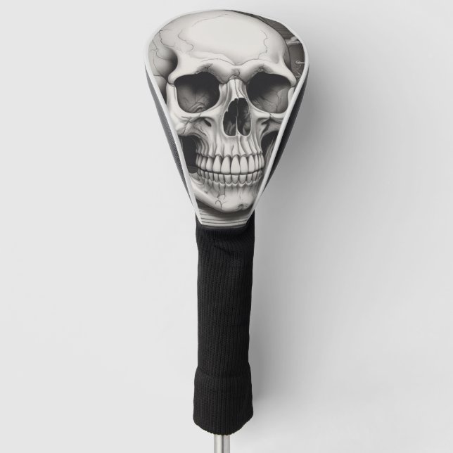 Skull Illustration Golf Head Cover (Front)