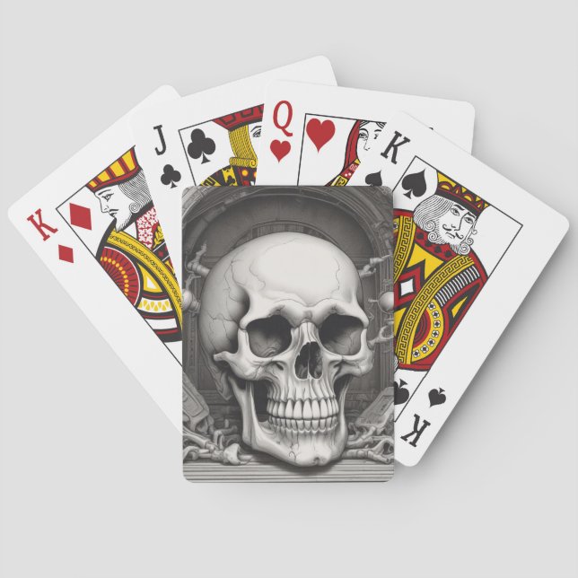 Skull Illustration Playing Cards (Back)