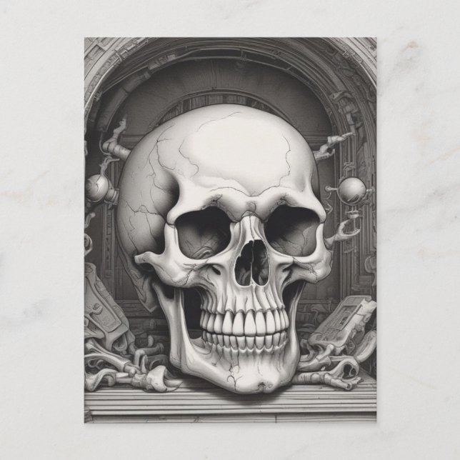 Skull Illustration Postcard (Front)