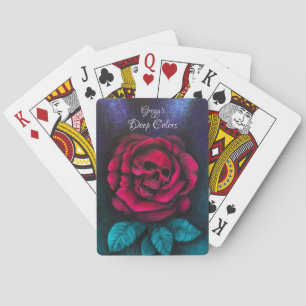 Skull in a Rose Classic Playing Cards