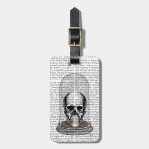 Skull In Bell Jar 2 Luggage Tag