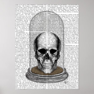 Skull In Bell Jar Poster