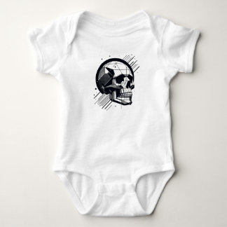 Skull in different styles 32 baby bodysuit