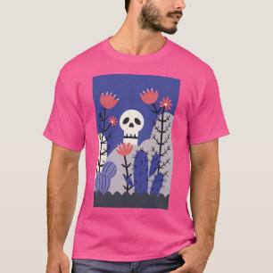 Skull In Flower Cacti Active T-Shirt