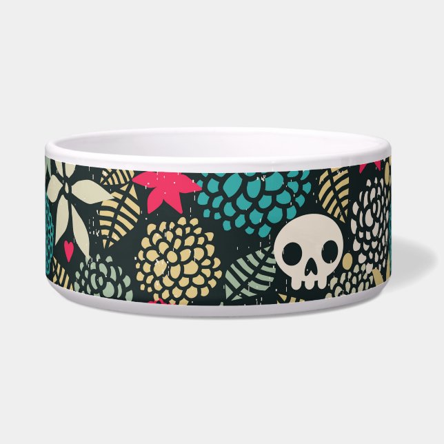 Skull in flowers (Left)