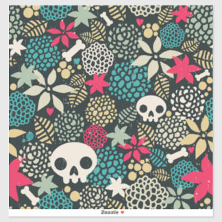 Skull in flowers