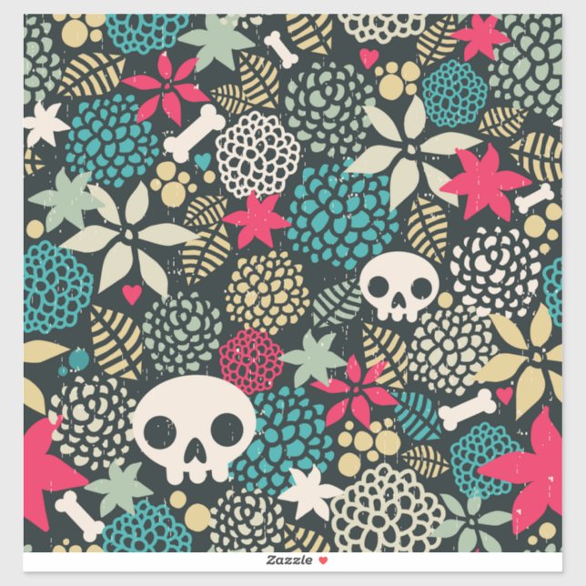 Skull in flowers (Sheet)