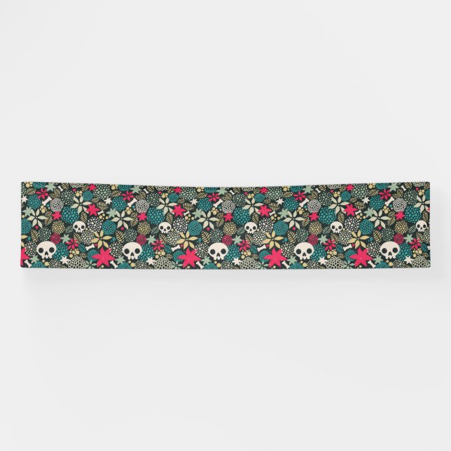 Skull in flowers banner (Horizontal)