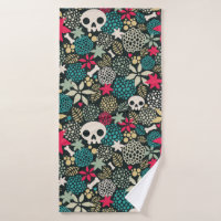 Skull in flowers